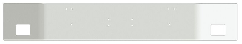 BUMPER FOR KENWORTH T800W 1988-2005 14" OPEN END CHROME WITH RECTANGULAR FOG LIGHT HOLES & EXTERIOR BOLT ON HITCH HOLES