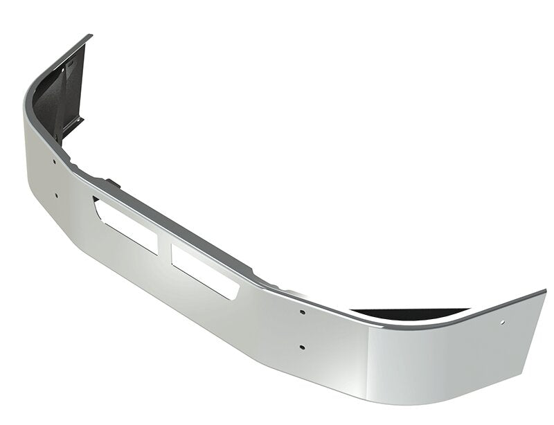 BUMPER FOR KENWORTH T660 2008-2017 12" TO 14" SETBACK AXLE CHROME WITH VENT HOLES