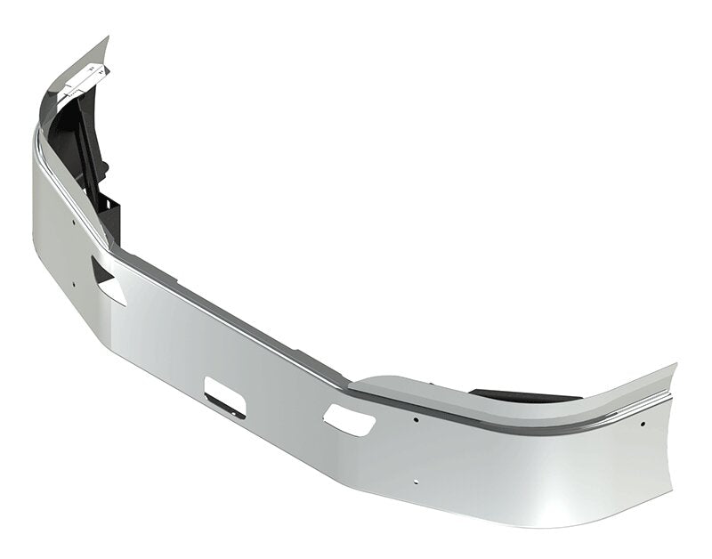 BUMPER FOR KENWORTH T680 SETBACK AXLE 2013-2022 14" SETBACK AXLE WITH TOP EXTENSIONS CHROME