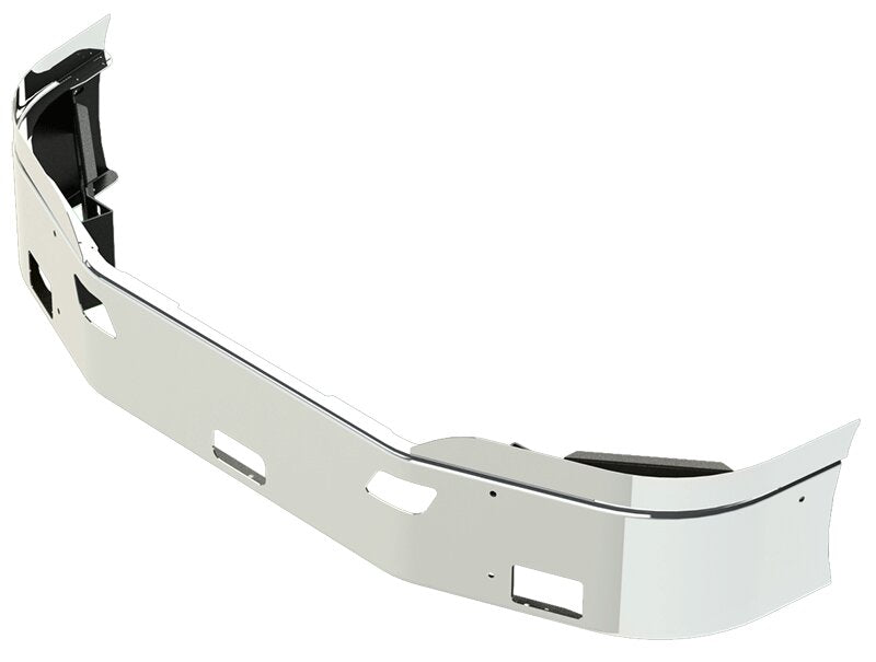 BUMPER FOR KENWORTH T680 SETBACK AXLE 2013-2022 14" SETBACK AXLE WITH TOP EXTENSIONS CHROME