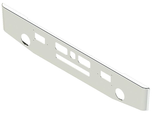 BUMPER FOR MACK R-600, R-700 1970-1990 16" TAPER ROLLED END CHROME WITH TOW HOLE & ROUND FOG LIGHT HOLES & VENT HOLES