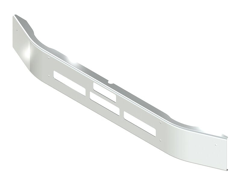 BUMPER FOR MACK MR, MRU, MD SERIES 1990-2018 12" OPEN END CHROME WITH TOW HOLE & VENT HOLES