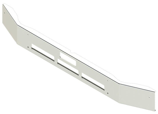 BUMPER FOR MACK MR, MRU, MD SERIES 1990-2018 10" OPEN END CHROME WITH TOW HOLE & VENT HOLES