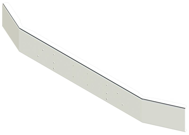 BUMPER FOR MACK RD688, RD690 1993-2003 10" OPEN END CHROME WITH MOUNTING HOLES ONLY AND LICENSE PLATE HOLES