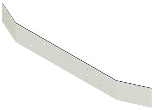 BUMPER FOR MACK RD688, RD690 1993-2003 10" OPEN END CHROME WITH MOUNTING HOLES ONLY AND LICENSE PLATE HOLES