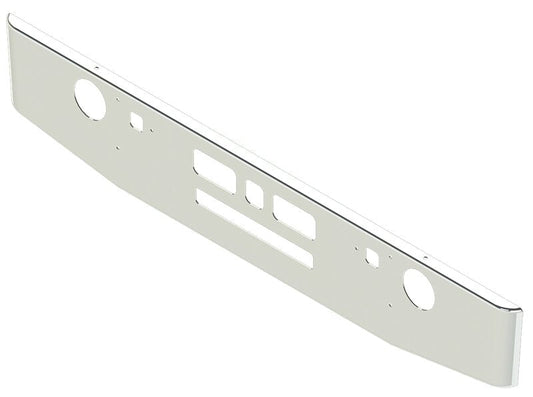 BUMPER FOR MACK R600 1965-1976 16" TAPER ROLLED END CHROME WITH TOW HOLE & ROUND FOG LIGHT HOLES & VENT HOLES