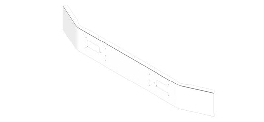 BUMPER FOR MACK RD SETBACK AXLE 1979-1988 12" OPEN END CHROME WITH TOW HOLE