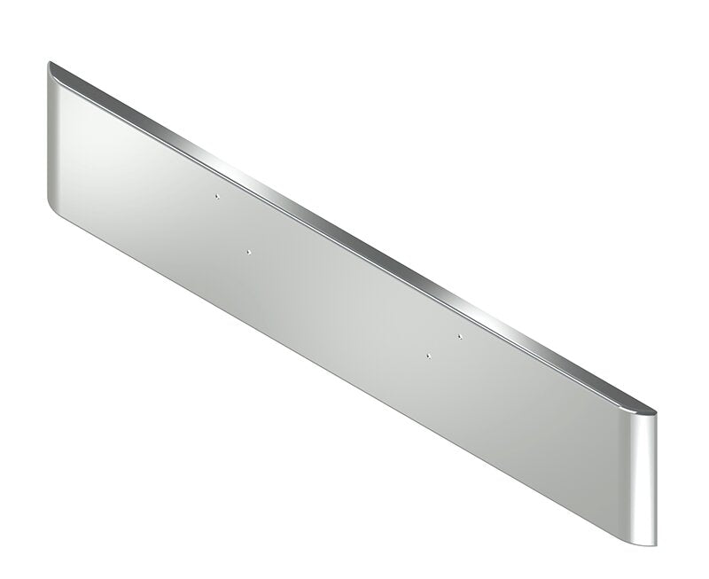 BUMPER FOR MACK GRANITE, BRIDGE FORMULA 2003-2007 18" SQUARE ROLLED END CHROME WITH MOUNTING HOLES ONLY