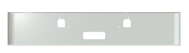 BUMPER FOR MACK GRANITE, BRIDGE FORMULA 2003-2007 18" SQUARE ROLLED END CHROME