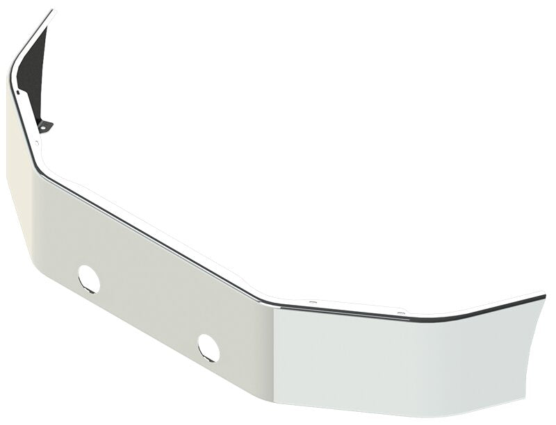 BUMPER FOR MACK CXU SERIES SETBACK AXLE 2008-2022 & ANTHEM SETBACK AXLE 2017-2022 16" SETBACK AXLE CHROME WITH ROUND FOG LIGHT HOLES