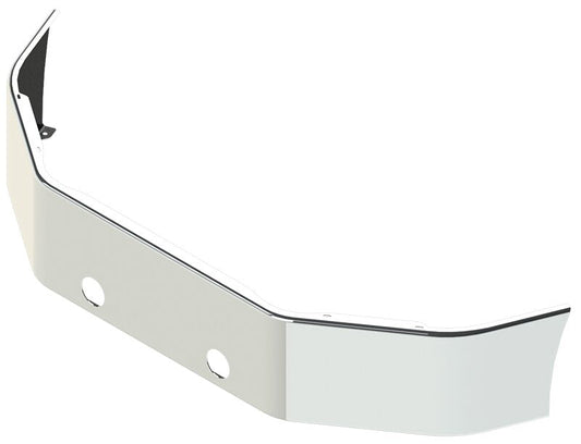 BUMPER FOR MACK CXU SERIES SETBACK AXLE 2008-2022 & ANTHEM SETBACK AXLE 2017-2022 16" SETBACK AXLE CHROME WITH ROUND FOG LIGHT HOLES