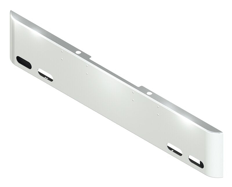 BUMPER FOR PETERBILT 352 CABOVER 1967-1980 & 359 CONVENTIONAL 1967-1986 18" SQUARE ROLLED END CHROME WITH MOUNTING HOLES ONLY AND 4 OVAL HOLES