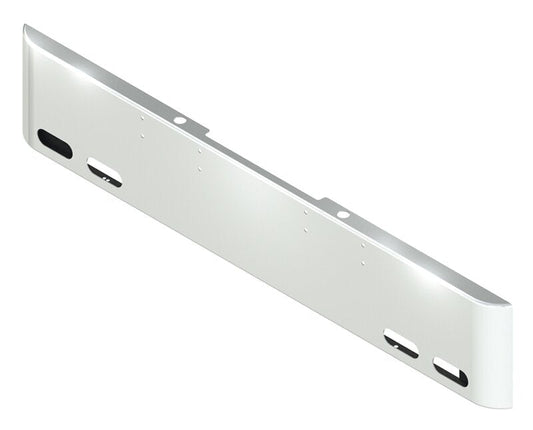 BUMPER FOR PETERBILT 352 CABOVER 1967-1980 & 359 CONVENTIONAL 1967-1986 18" SQUARE ROLLED END CHROME WITH MOUNTING HOLES ONLY AND 4 OVAL HOLES