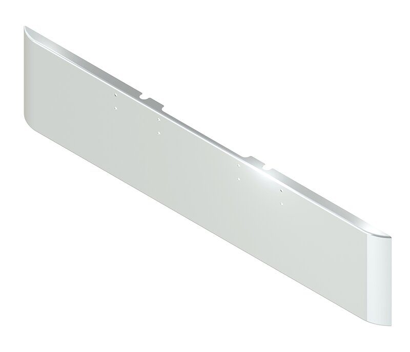 BUMPER FOR PETERBILT 352 CABOVER 1967-1980 & 359 CONVENTIONAL 1967-1986 20" SQUARE ROLLED END CHROME WITH MOUNTING HOLES ONLY