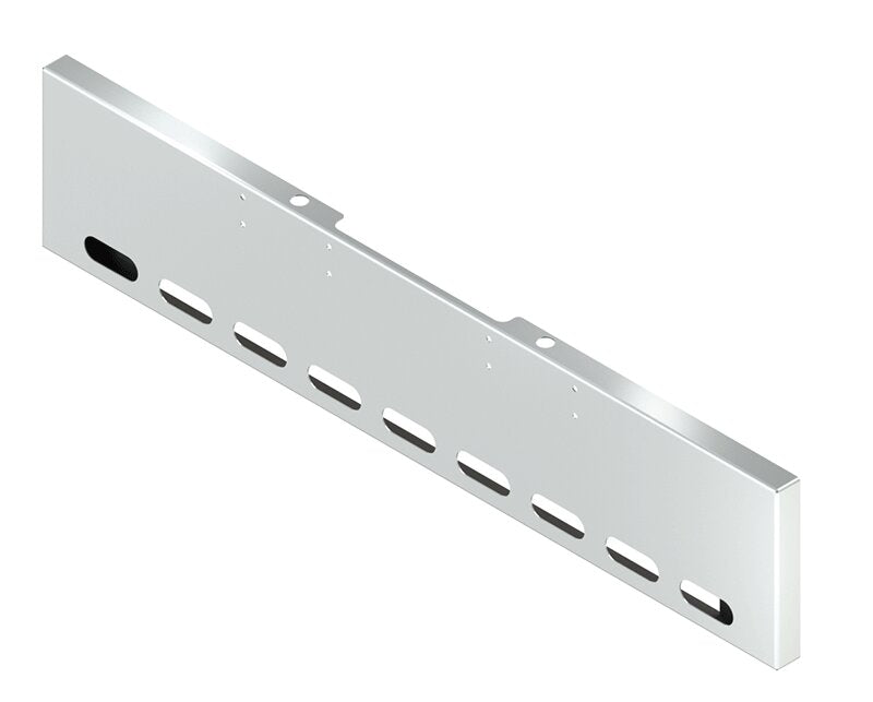 BUMPER FOR PETERBILT 352 CABOVER 1967-1980 & 359 CONVENTIONAL 1967-1986 20" BOXED END CHROME WITH MOUNTING HOLES ONLY AND 9 OVAL HOLES