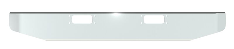 BUMPER FOR PETERBILT 352 CABOVER 1967-1980 & 359 CONVENTIONAL 1967-1986 12" TAPER ROLLED END CHROME WITH TOW HOLE