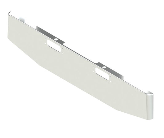 BUMPER FOR PETERBILT 352 CABOVER 1967-1980 & 359 CONVENTIONAL 1967-1986 18" TAPER HAND FORM CHROME WITH TOW HOLE