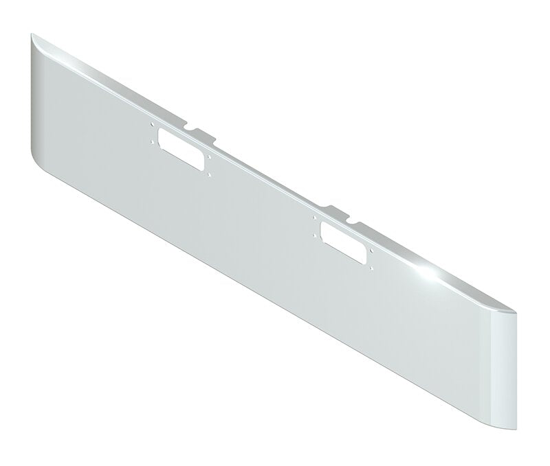 BUMPER FOR PETERBILT 352 CABOVER 1967-1980 & 359 CONVENTIONAL 1967-1986 20" SQUARE ROLLED END CHROME WITH TOW HOLE