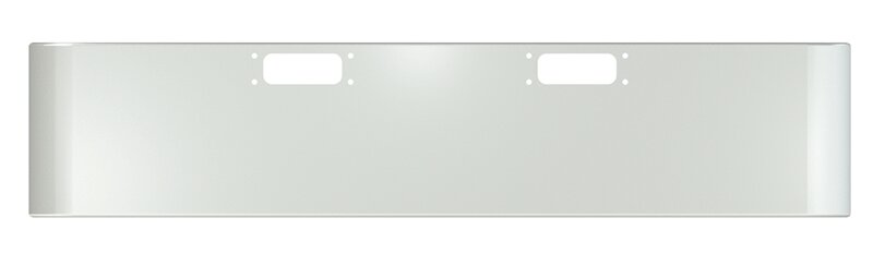 BUMPER FOR PETERBILT 352 CABOVER 1967-1980 & 359 CONVENTIONAL 1967-1986 20" SQUARE ROLLED END CHROME WITH TOW HOLE