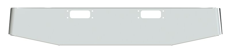 BUMPER FOR PETERBILT 352 CABOVER 1967-1980 & 359 CONVENTIONAL 1967-1986 16" TAPER HAND FORM CHROME WITH TOW HOLE