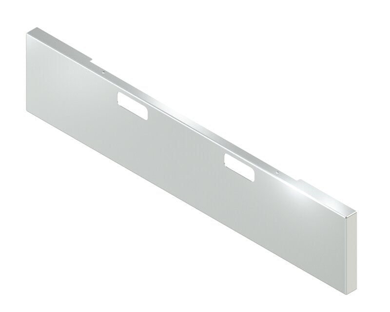 BUMPER FOR PETERBILT 352 CABOVER 1967-1980 & 359 CONVENTIONAL 1967-1986 20" BOXED END CHROME WITH TOW HOLE & NO MOUNTING HOLES AND WITH UNIVERSAL BRACKETS THAT FIT CB, CQ, FD, FE ,HA, HC, GO