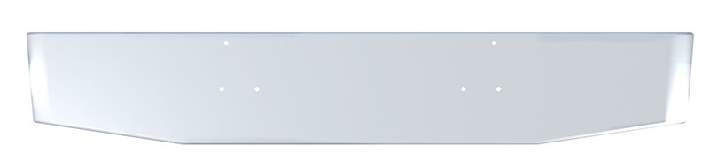 BUMPER FOR PETERBILT 379, 378, 357 1987-2007 16" TAPER ROLLED END CHROME WITH MOUNTING HOLES ONLY