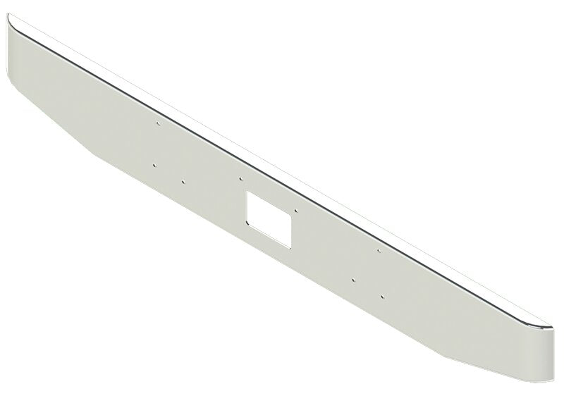 BUMPER FOR PETERBILT 379, 378, 357 1987-2007 12" TAPER ROLLED END CHROME WITH TOW HOLE