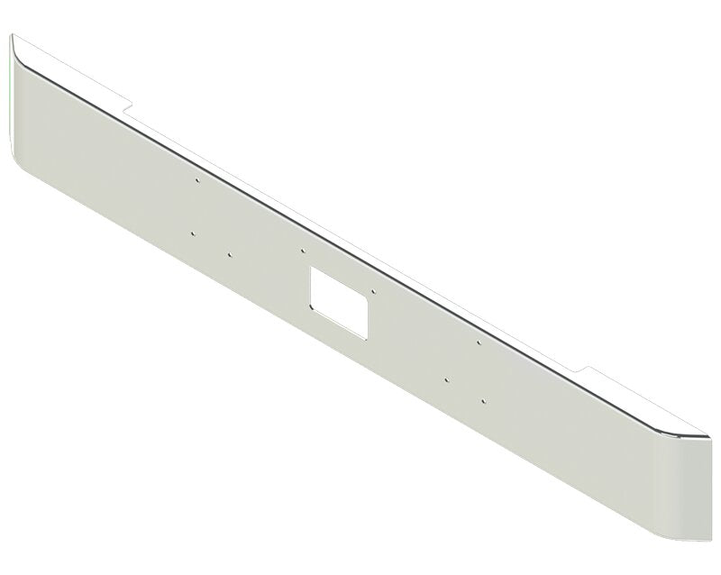 BUMPER FOR PETERBILT 379, 378, 357 1987-2007 12" SQUARE HAND FORM CHROME WITH TOW HOLE