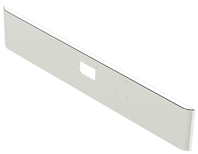 BUMPER FOR PETERBILT 379, 378, 357 1987-2007 18" SQUARE ROLLED END STAINLESS STEEL WITH TOW HOLE