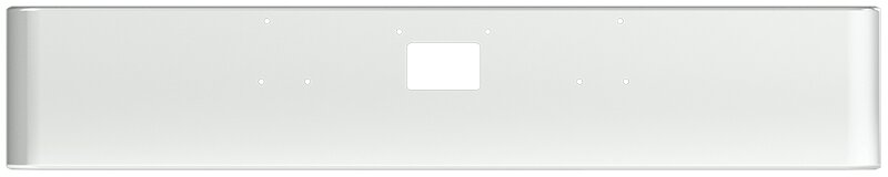 BUMPER FOR PETERBILT 379, 378, 357 1987-2007 18" SQUARE ROLLED END CHROME WITH TOW HOLE