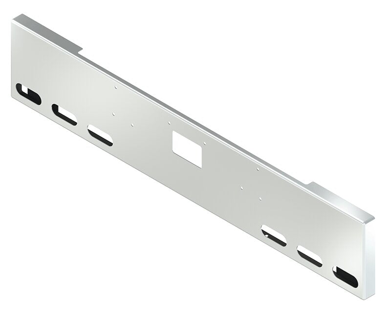 BUMPER FOR PETERBILT 379, 378, 357 1987-2007 18" BOXED END CHROME WITH TOW HOLE, LIGHT HOLES