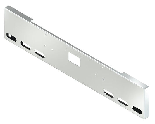 BUMPER FOR PETERBILT 379, 378, 357 1987-2007 18" BOXED END CHROME WITH TOW HOLE, LIGHT HOLES