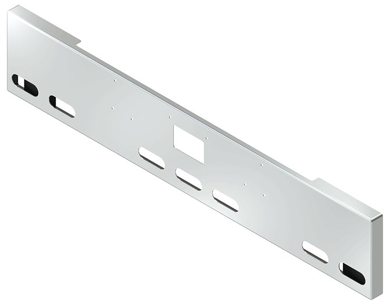 BUMPER FOR PETERBILT 379, 378, 357 1987-2007 18" BOXED END CHROME WITH TOW HOLE, LIGHT HOLES