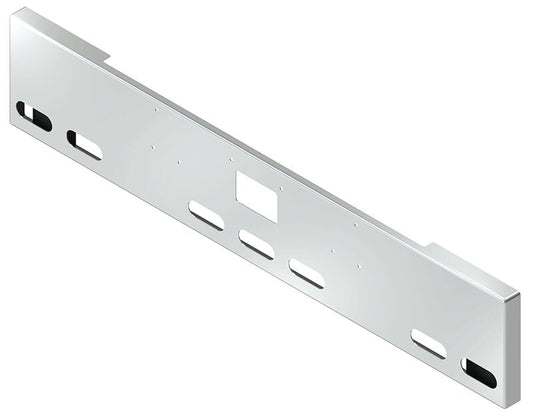 BUMPER FOR PETERBILT 379, 378, 357 1987-2007 18" BOXED END CHROME WITH TOW HOLE, LIGHT HOLES