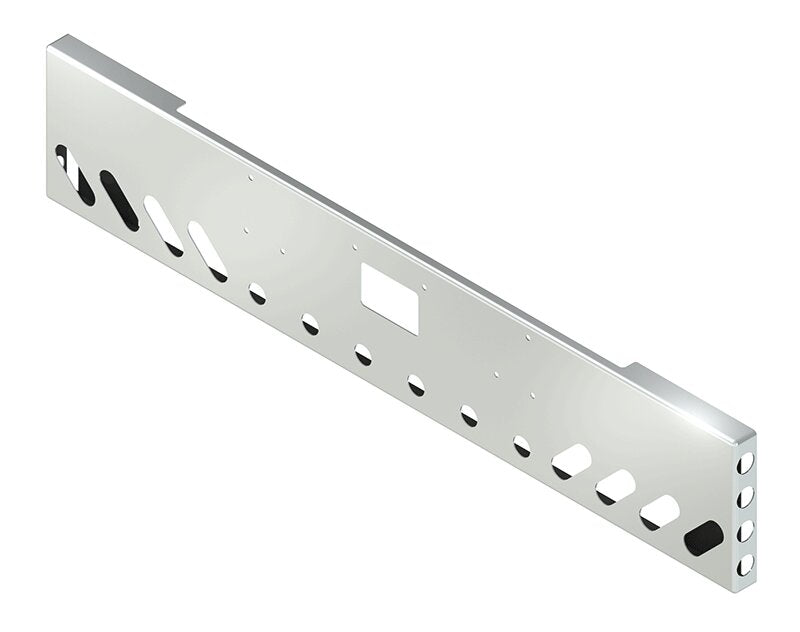 BUMPER FOR PETERBILT 379, 378, 357 1987-2007 18" BOXED END CHROME WITH TOW HOLE, LIGHT HOLES