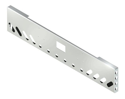 BUMPER FOR PETERBILT 379, 378, 357 1987-2007 18" BOXED END CHROME WITH TOW HOLE, LIGHT HOLES