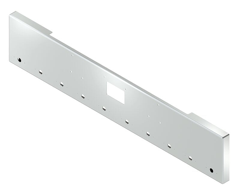 BUMPER FOR PETERBILT 379, 378, 357 1987-2007 18" BOXED END CHROME WITH TOW HOLE, LIGHT HOLES