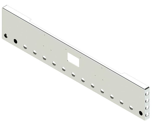 BUMPER FOR PETERBILT 379, 378, 357 1987-2007 18" BOXED END CHROME WITH TOW HOLE AND 15 HOLES FOR 2" LIGHTS