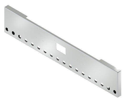 BUMPER FOR PETERBILT 379, 378, 357 1987-2007 18" BOXED END CHROME WITH TOW HOLE, LIGHT HOLES