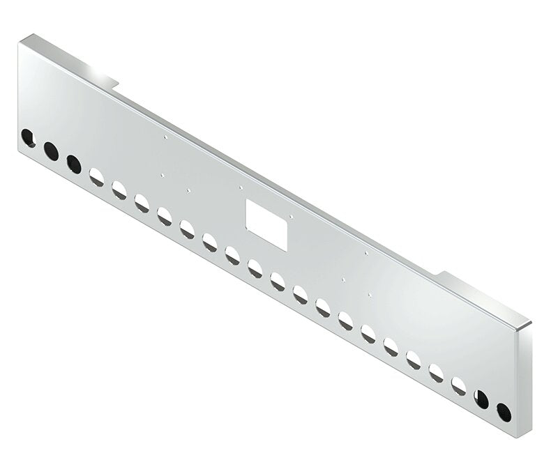 BUMPER FOR PETERBILT 379, 378, 357 1987-2007 18" BOXED END STAINLESS STEEL WITH TOW HOLE, LIGHT HOLES