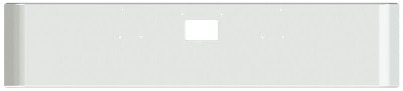 BUMPER FOR PETERBILT 379, 378, 357 1987-2007 20" SQUARE ROLLED END CHROME WITH TOW HOLE