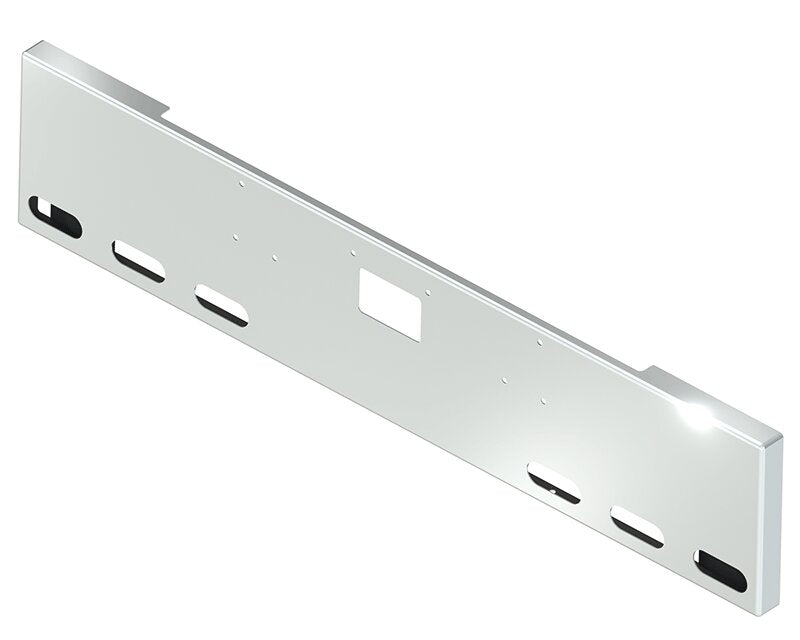 BUMPER FOR PETERBILT 379, 378, 357 1987-2007 20" BOXED END CHROME WITH TOW HOLE, LIGHT HOLES