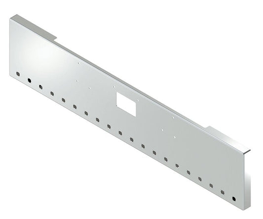 BUMPER FOR PETERBILT 379, 378, 357 1987-2007 20" BOXED END CHROME WITH TOW HOLE, LIGHT HOLES