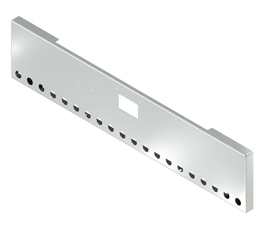 BUMPER FOR PETERBILT 379, 378, 357 1987-2007 20" BOXED END CHROME WITH TOW HOLE, LIGHT HOLES