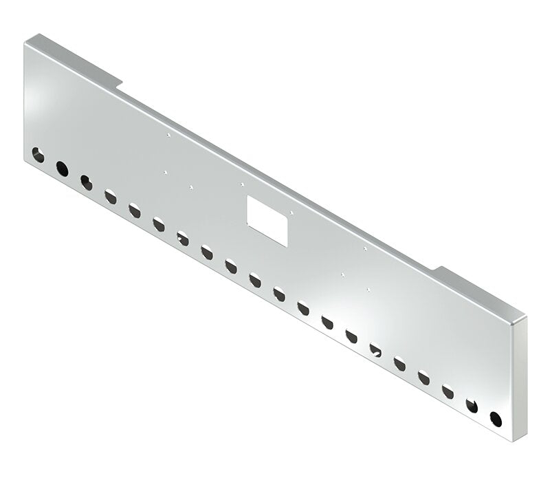 BUMPER FOR PETERBILT 379, 378, 357 1987-2007 20" BOXED END CHROME WITH TOW HOLE, LIGHT HOLES