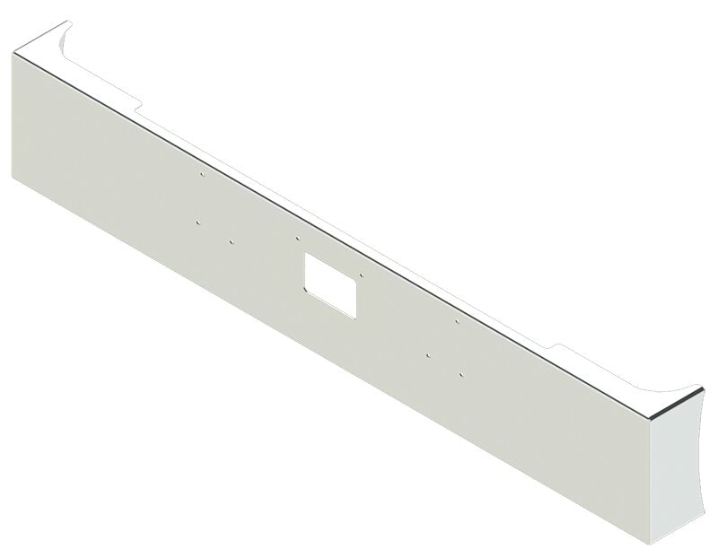 BUMPER FOR PETERBILT 379, 378, 357 1987-2007 16" AMERICAN EAGLE BOXED END WITH 8" EARS CHROME WITH TOW HOLE