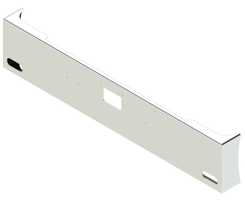 BUMPER FOR PETERBILT 379, 378, 357 1987-2007 18" AMERICAN EAGLE BOXED END WITH 8" EARS CHROME WITH TOW HOLE AND 2 OVAL HOLES