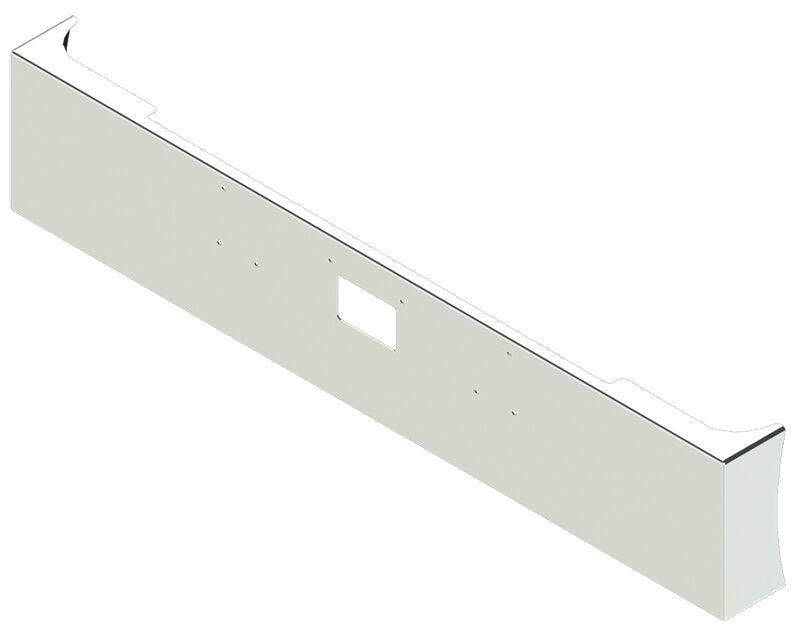 BUMPER FOR PETERBILT 379, 378, 357 1987-2007 18" AMERICAN EAGLE BOXED END WITH 8" EARS STAINLESS STEEL WITH TOW HOLE