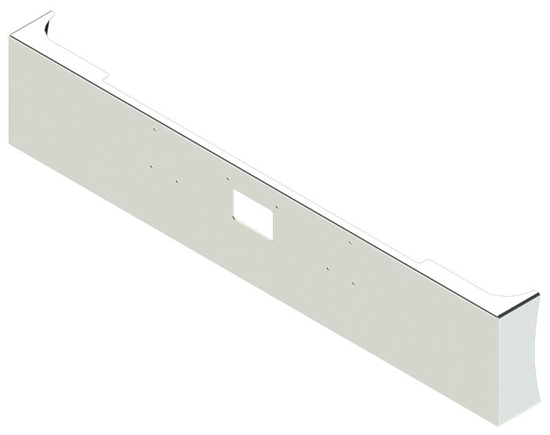 BUMPER FOR PETERBILT 379, 378, 357 1987-2007 18" AMERICAN EAGLE BOXED END WITH 8" EARS CHROME WITH TOW HOLE