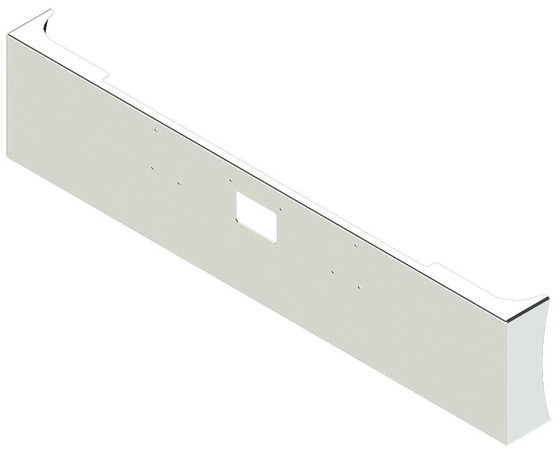 BUMPER FOR PETERBILT 379, 378, 357 1987-2007 20" AMERICAN EAGLE BOXED END WITH 8" EARS CHROME WITH TOW HOLE